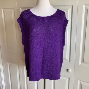 Ralph Lauren Sleeveless Sweater Purple Size L NWT
